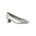 Women's Waive Pump by Easy Street® in Silver Satin (Size 6 M)