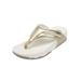 Wide Width Women's The Sporty Thong Sandal by Comfortview in Gold (Size 12 W)