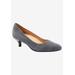 Extra Wide Width Women's Kiera Pumps by Trotters® in Dark Grey Suede (Size 7 1/2 WW)