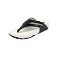 Wide Width Women's The Sporty Slip On Thong Sandal by Comfortview in Black (Size 7 W)