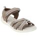 Extra Wide Width Women's The Annora Water Friendly Sandal by Comfortview in Dark Tan (Size 12 WW)