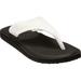 Wide Width Women's The Sylvia Soft Footbed Thong Slip On Sandal by Comfortview in White (Size 8 W)