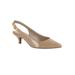 Wide Width Women's Faye Pumps by Easy Street® in Nude Patent (Size 9 1/2 W)