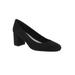 Women's Proper Pumps by Easy Street® in Black Super Suede (Size 9 M)