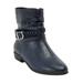 Extra Wide Width Women's The Mickey Bootie by Comfortview in Navy (Size 9 1/2 WW)