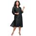 Plus Size Women's Lace & Sequin Jacket Dress Set by Roaman's in Black (Size 18 W) Formal Evening