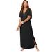 Plus Size Women's Cold Shoulder Maxi Dress by Jessica London in Black (Size 12 W)