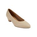 Wide Width Women's The Vida Slip On Pump by Comfortview in Bone (Size 7 W)