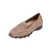 Extra Wide Width Women's The Jancis Slip On Flat by Comfortview in Dark Taupe (Size 9 1/2 WW)