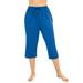Plus Size Women's Taslon® Cover Up Capri Pant by Swim 365 in Dream Blue (Size 22/24)
