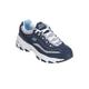 Wide Width Women's The D'Lites Life Saver Sneaker by Skechers in Navy Wide (Size 9 1/2 W)