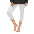 Plus Size Women's Knit Capri Leggings by ellos in White (Size 34/36)