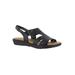 Wide Width Women's Bolt Sandals by Easy Street® in Black (Size 7 1/2 W)