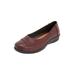 Wide Width Women's The Gab Slip On Flat by Comfortview in New Wine (Size 12 W)