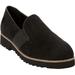 Wide Width Women's The Taren Slip On Flat by Comfortview in Black (Size 9 1/2 W)