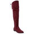 Extra Wide Width Women's The Cameron Wide Calf Boot by Comfortview in Burgundy (Size 10 1/2 WW)