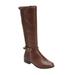 Wide Width Women's The Reeve Wide Calf Boot by Comfortview in Brown (Size 10 1/2 W)