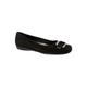 Women's Sizzle Signature Leather Ballet Flat by Trotters® in Black Suede (Size 9 1/2 M)