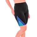 Plus Size Women's Colorblock Swim Shorts with Sun Protection by Swim 365 in Black Blue Turq (Size 14) Swimsuit Bottoms