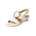 Wide Width Women's The Rosetta Sandal by Comfortview in White (Size 8 1/2 W)