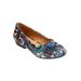 Extra Wide Width Women's The Jaiden Flat by Comfortview in Floral Velvet (Size 7 1/2 WW)