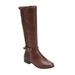 Wide Width Women's The Reeve Wide Calf Boot by Comfortview in Brown (Size 8 1/2 W)
