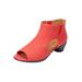Wide Width Women's The Ophelia Shootie by Comfortview in Hot Red (Size 10 1/2 W)