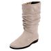 Women's The Aneela Wide Calf Boot by Comfortview in Oyster Pearl (Size 10 M)