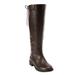 Extra Wide Width Women's Charleston Wide Calf Boot by Comfortview in Dark Brown (Size 8 WW)