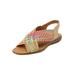 Wide Width Women's The Celestia Sling Sandal by Comfortview in Multi Pastel (Size 11 W)