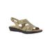 Extra Wide Width Women's Bolt Sandals by Easy Street® in Stone (Size 11 WW)