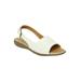 Wide Width Women's The Adele Sling Sandal by Comfortview in White (Size 8 W)