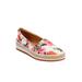 Wide Width Women's The Spencer Slip On Flat by Comfortview in Hawaiian Floral (Size 9 1/2 W)