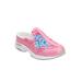 Wide Width Women's The Traveltime Slip On Mule by Easy Spirit in Pink Tie Dye (Size 9 1/2 W)