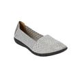 Wide Width Women's The Bethany Slip On Flat by Comfortview in Pewter (Size 10 W)