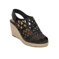 Wide Width Women's The Karen Espadrille by Comfortview in Black (Size 12 W)