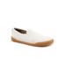 Wide Width Women's Alexandria Loafer by SoftWalk in White Leather (Size 6 1/2 W)