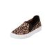 Extra Wide Width Women's The Alena Slip On Sneaker by Comfortview in Animal (Size 9 1/2 WW)