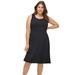 Plus Size Women's Fit and Flare Knit Dress by ellos in Black (Size M)