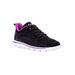 Extra Wide Width Women's Travelactiv Axial Walking Shoe Sneaker by Propet in Black Purple (Size 6 WW)