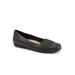 Women's Samantha Flat by Trotters in Black Croco (Size 6 1/2 M)