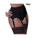 Plus Size Women's 6-Strap Garter Belt by Rago in Black (Size XS)