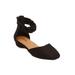 Extra Wide Width Women's The Rayna Flat by Comfortview in Black (Size 9 WW)