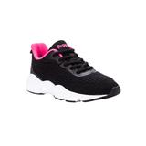 Extra Wide Width Women's Stability Strive Walking Shoe Sneaker by Propet in Black Hot Pink (Size 10 WW)