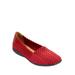 Extra Wide Width Women's The Bethany Flat by Comfortview in Crimson (Size 12 WW)