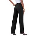 Plus Size Women's Classic Bend Over® Pant by Roaman's in Black (Size 28 W) Pull On Slacks