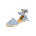 Extra Wide Width Women's The Shayla Flat Espadrille by Comfortview in Chambray (Size 11 WW)