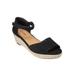 Women's The Charlie Espadrille by Comfortview in Black (Size 10 1/2 M)