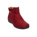 Extra Wide Width Women's The Cassie Bootie by Comfortview in Rich Burgundy (Size 9 WW)