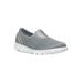 Wide Width Women's Travelactiv Slip On by Propet in Silver (Size 11 W)